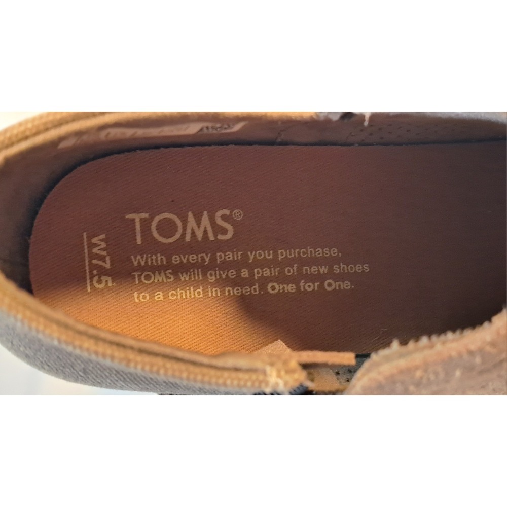 TOMS Deia Taupe Perforated Suede Canvas Ankle Booties Womens 7.5 Zip Block Heel - Picture 6 of 12